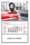 Kalendarz jednodzielny 2021 Black and Red