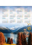 Kalendarz planszowy 2018 Jesienne górskie jezioro