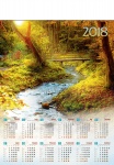 Kalendarz planszowy 2018 Jesienny strumień