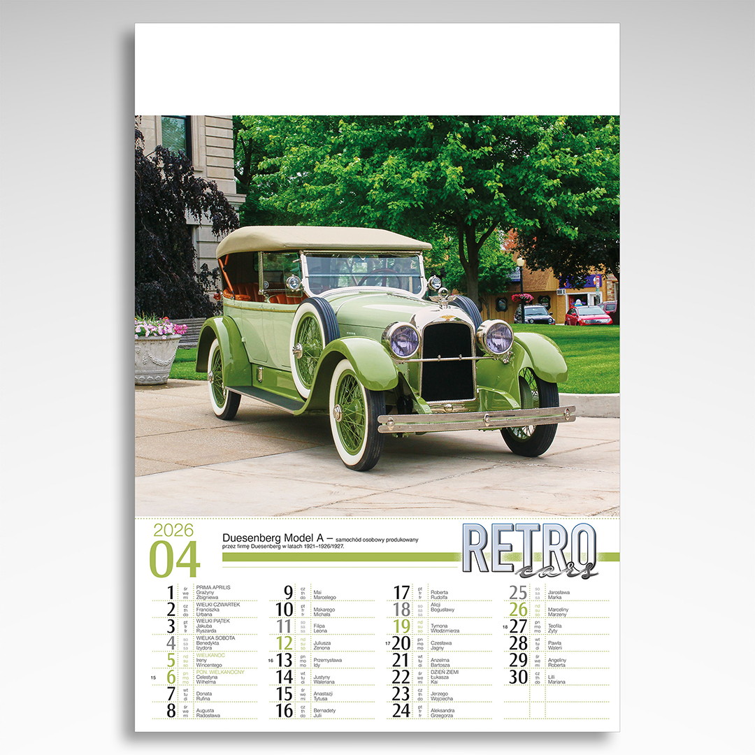 Kalendarz wieloplanszowy Retro Cars (20szt.) - 12 Kalendarz wieloplanszowy Retro Cars (20szt.) - obrazek 10