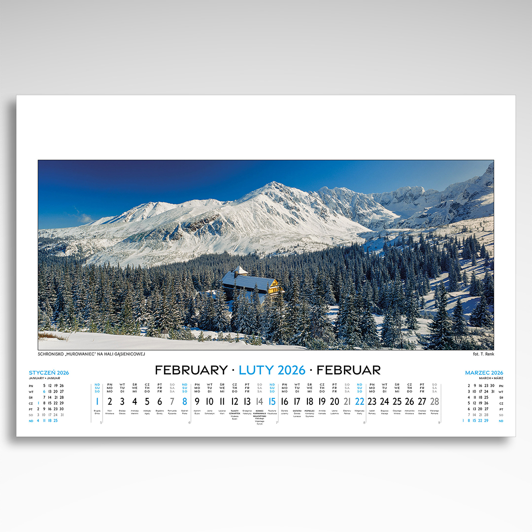 Kalendarz wieloplanszowy Tatry w Panoramach (20szt.) - 14 Kalendarz wieloplanszowy Tatry w Panoramach (20szt.) - obrazek 12