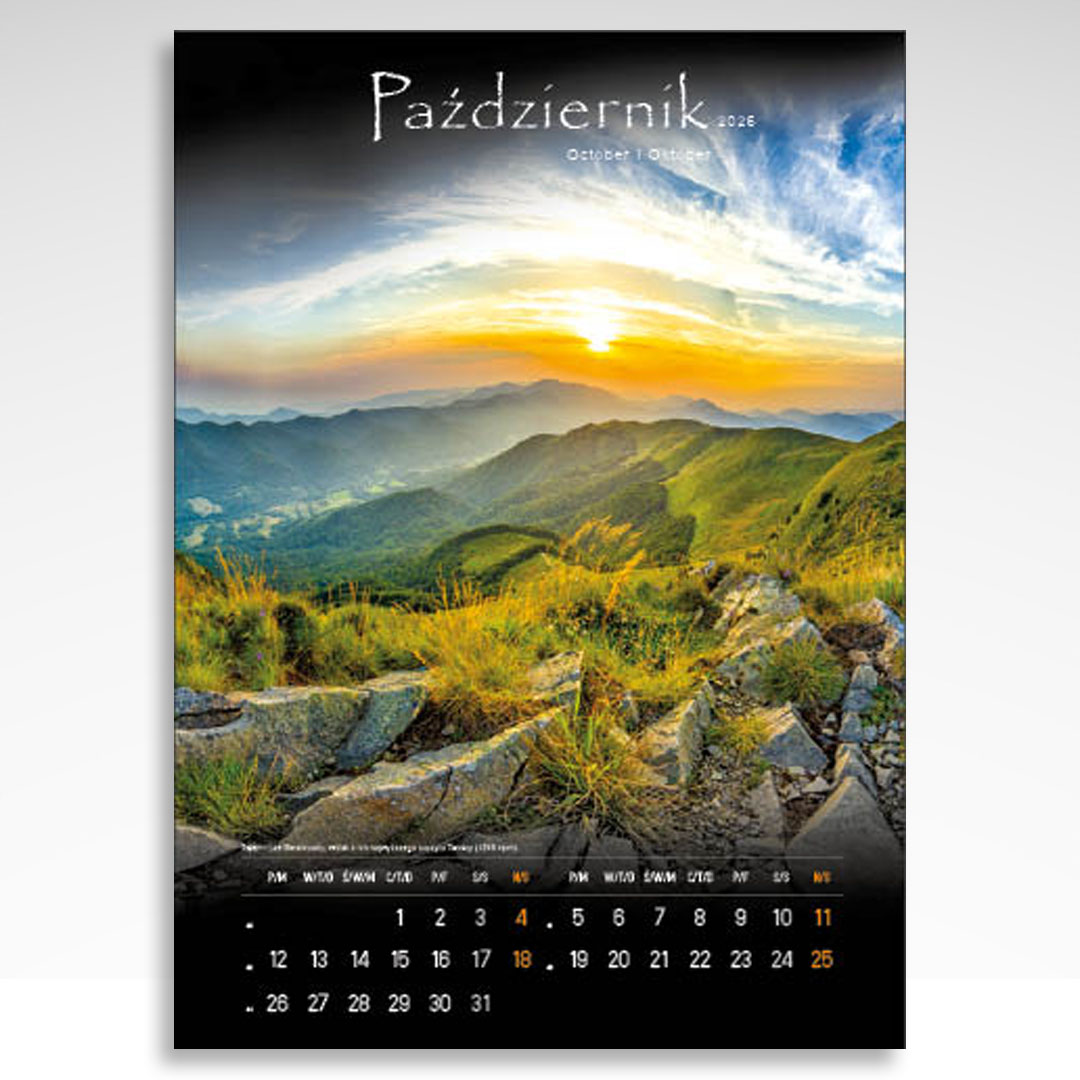 Kalendarz wieloplanszowy Tajemnicze Bieszczady (20szt.) - 6 Kalendarz wieloplanszowy Tajemnicze Bieszczady (20szt.) - obrazek 4