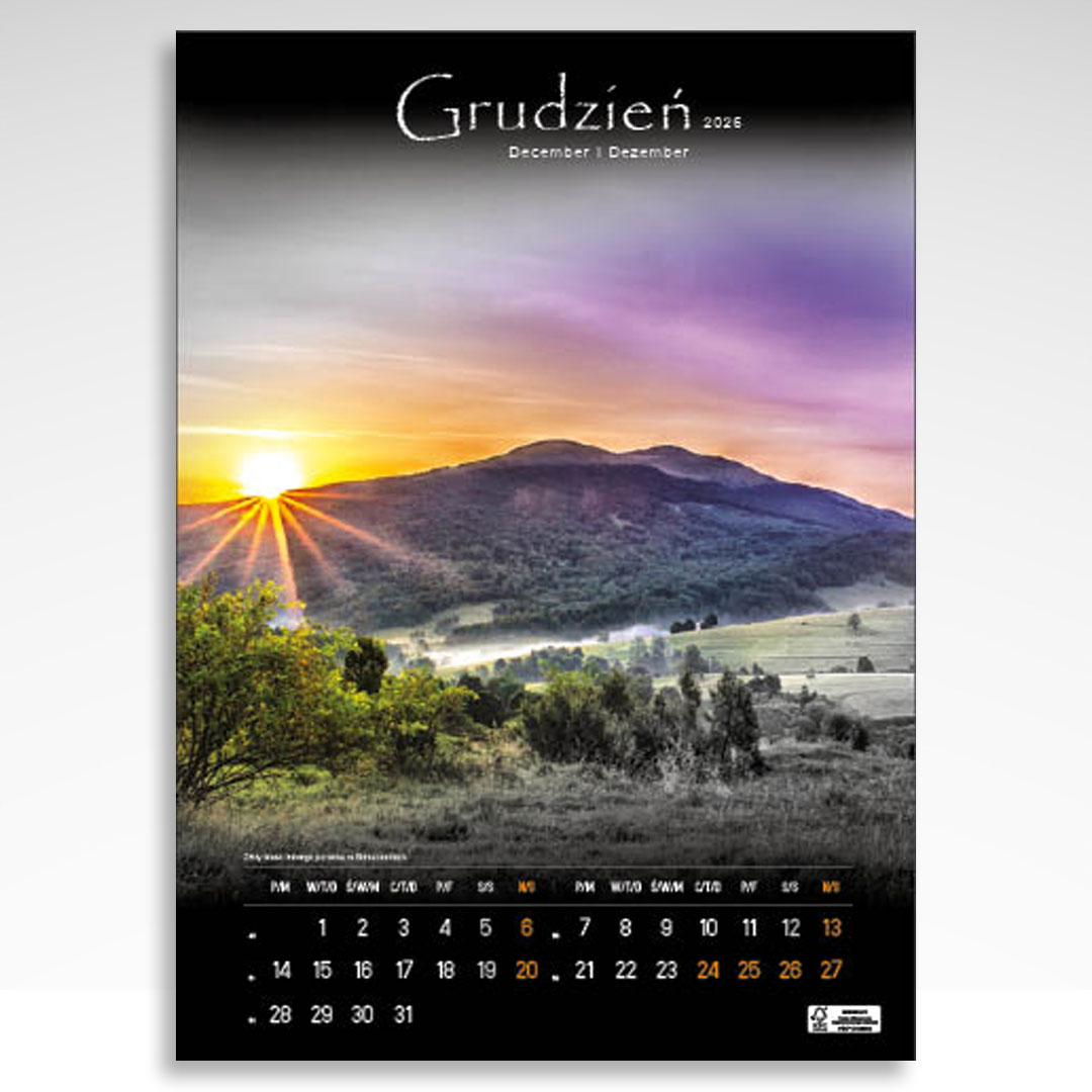 Kalendarz wieloplanszowy Tajemnicze Bieszczady (20szt.) - 4 Kalendarz wieloplanszowy Tajemnicze Bieszczady (20szt.) - obrazek 2
